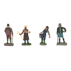 Модель люди цифры 1:32 серии фермы злодей 4-человек костюм песочный стол дисплей для Diorama