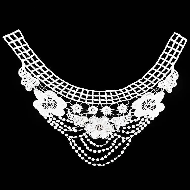 Вышивка шеи воротник diy поддельные съемные воротники водорастворимые Женская