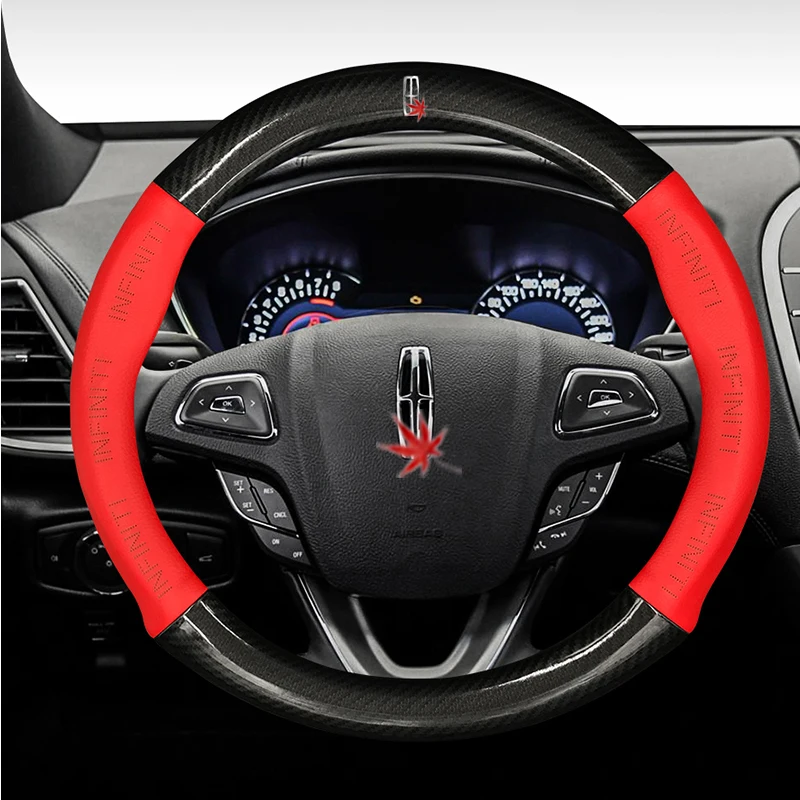 ManH FenT Lincoln кожаная оплетка руля чехол на руль машины автомобиля navigator MKZ MKC MKX Nautilus