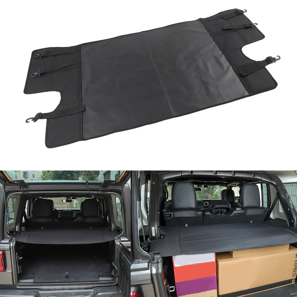 

Car Interior Rear Cargo Luggage Shade Cover With Screw Nut Pull Buckle Tool Decoration Car Accessories for Jeep Wrangler JL 2018