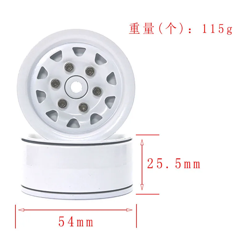 

RC1.9 дюймовый альпинистский автомобиль, металлическое колесо, масса, вес, замок, имитация шин, подходит для TRX4 SCX10 90046 D90, аксессуары для радиоу...