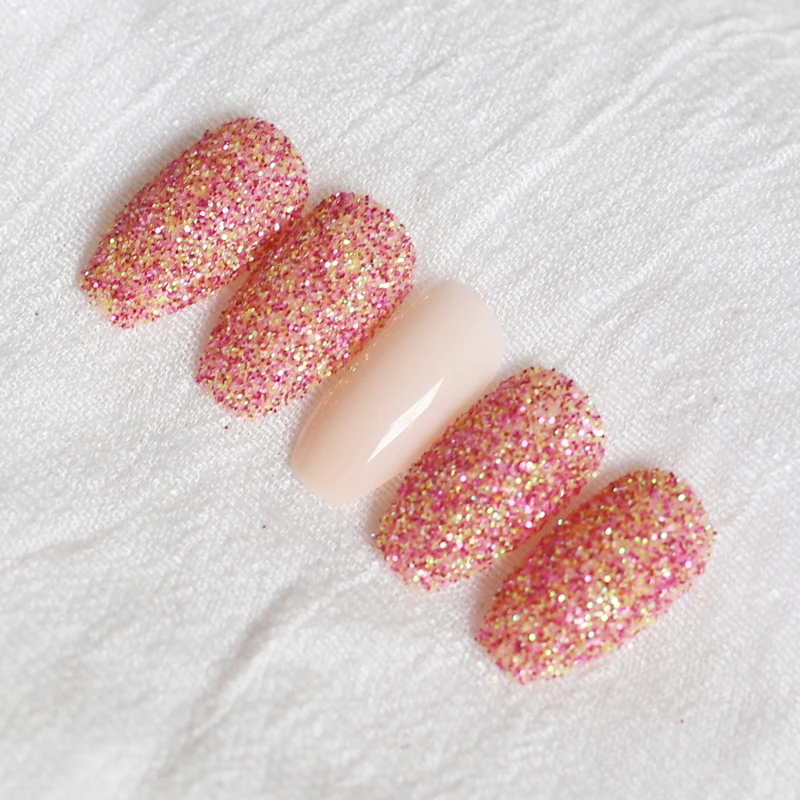 Последние поддельные ногти балерины для ногтей 24 дизайна полны кристаллических