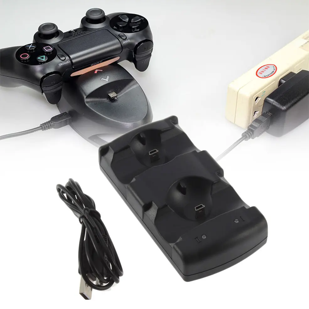 

Cool and Awesome 2 in 1 USB Powered Dual Charging Game Station Charger Stand Dock Holder Mount for PS3 Controller