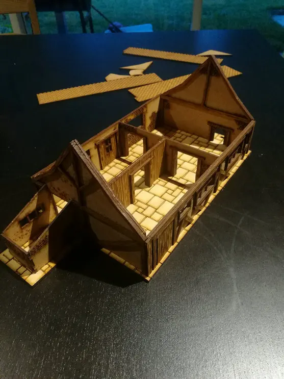 Японский городской дом для gloomhaaven War столешница игры Boltaction деревянная модель молоток PP Infinity TRPG настольная RPG деревянная панель