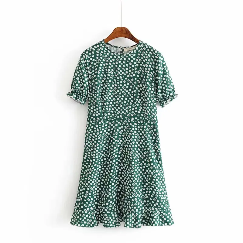 Новые женские элегантные французские цветочные принты повседневные