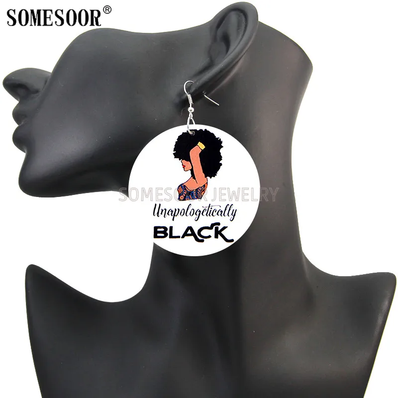 SOMESOOR натуральные черные волосы Девушка Волшебные афро печатные деревянные