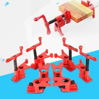 4pcs woodworking cast clamp 34 quick release heavy duty wide base iron wood metal clamp set woodworking workbench clamps