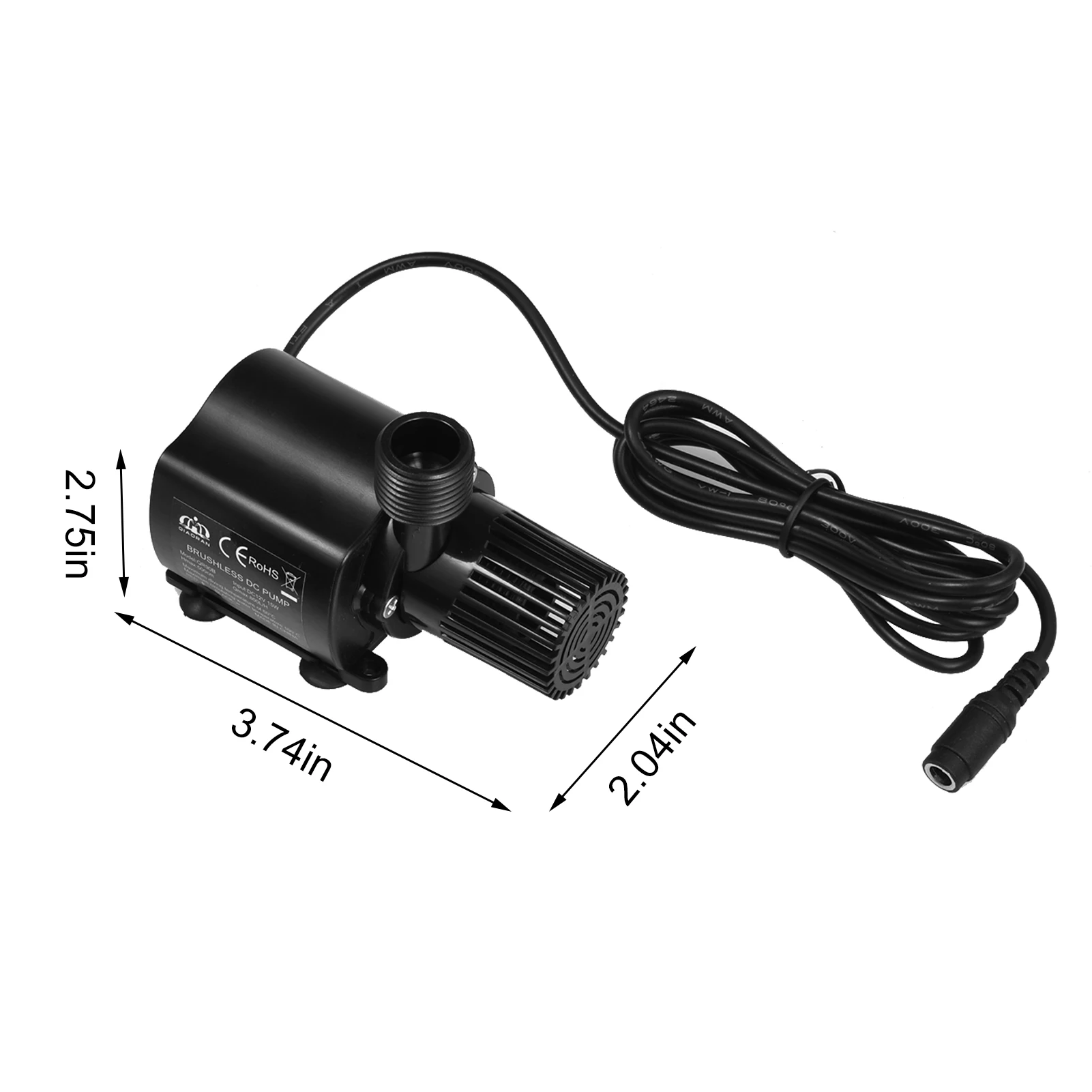 

DC Water Pump Adjustable-Speed Quiet Solar Circulation Pump Ultra-quiet Brushless Waterproof Diving Fountain Fish Tank
