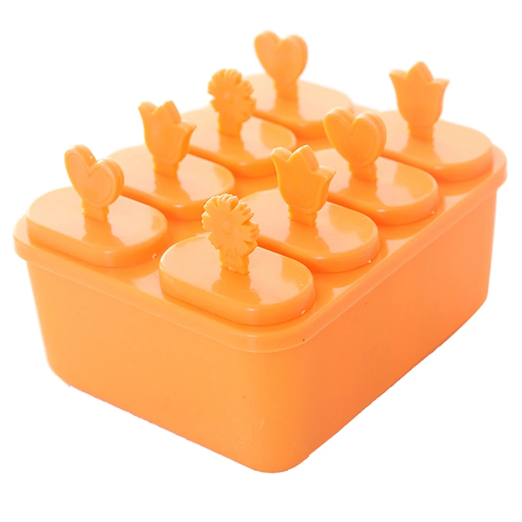 

Ice Cream Mold DIY Round Rectangle 6-Capacity Ice Cube Tray Ice Pop Mold Homemade Dessert Freezer Juice Kitchen tools