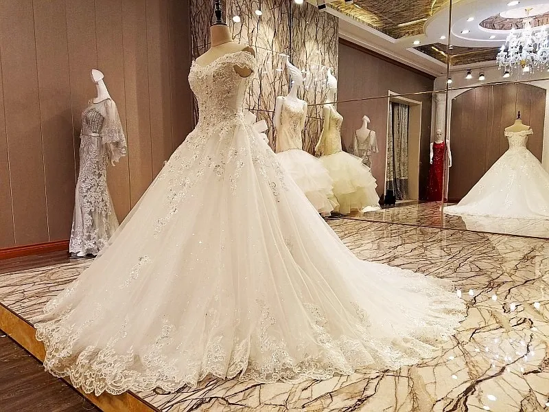 Элегантное кружевное свадебное платье бальное свадебные платья с кристаллами Robe