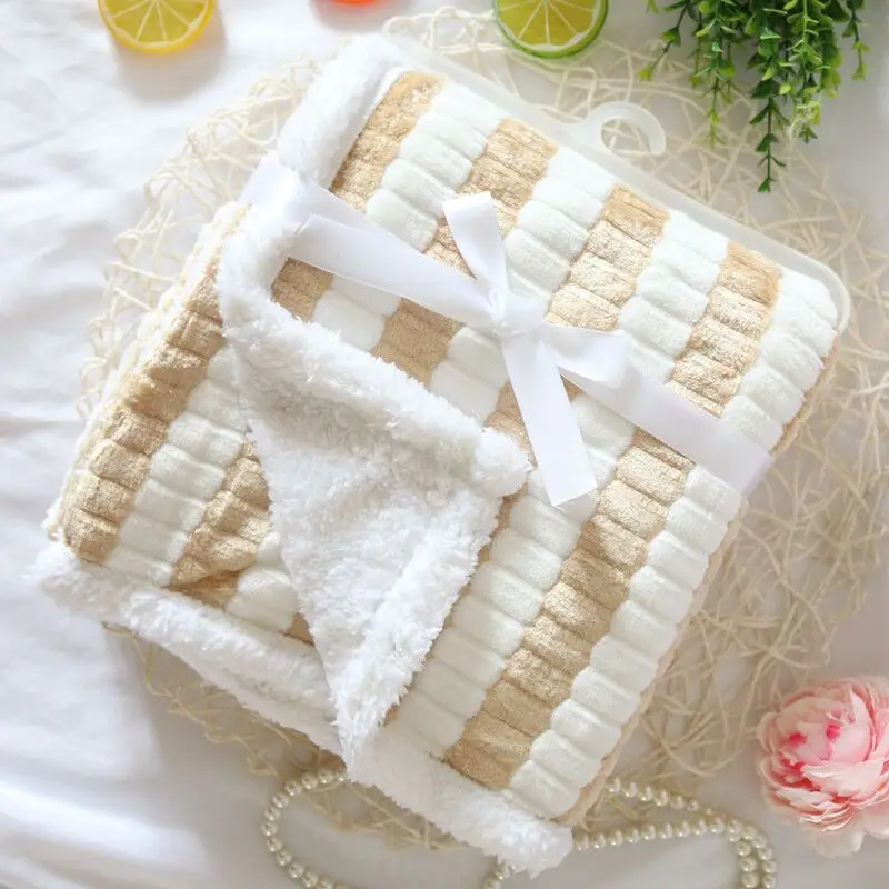 Двухслойное Флисовое одеяло для новорожденных пеленальные одеяла с рисунком