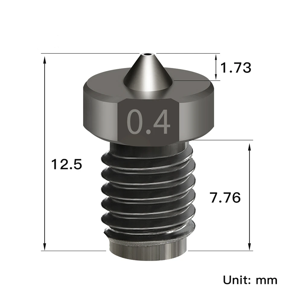 Форсунка TT3D V6 из закаленной стали для 3D принтера насадка экструдера E3D hotend Titan prusa