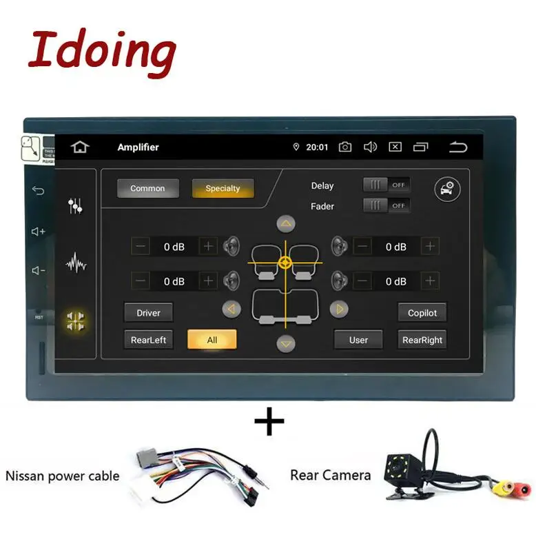 nissan and camera Idoing 2Din Android 9,0 " PX5 4G+ 64G Восьмиядерный Универсальный Автомобильный gps DSP Радио мультимедийный плеер ips экран видео навигация - Цвет: nissan and camera