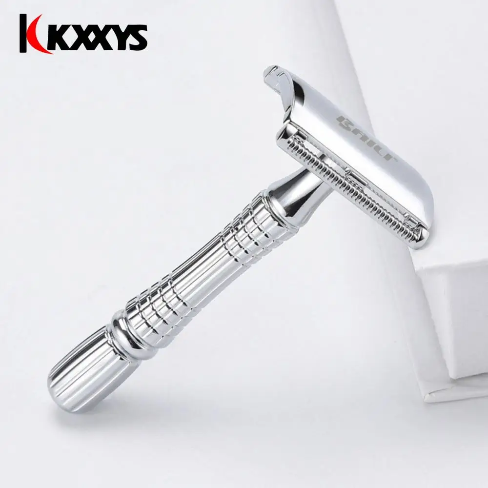 

Razor Mens Adjustable Shaving Double Edge Classic Safety Razor Blade Beard Hair Cut Personal Care +1 Blade +1 Travel Case BT171