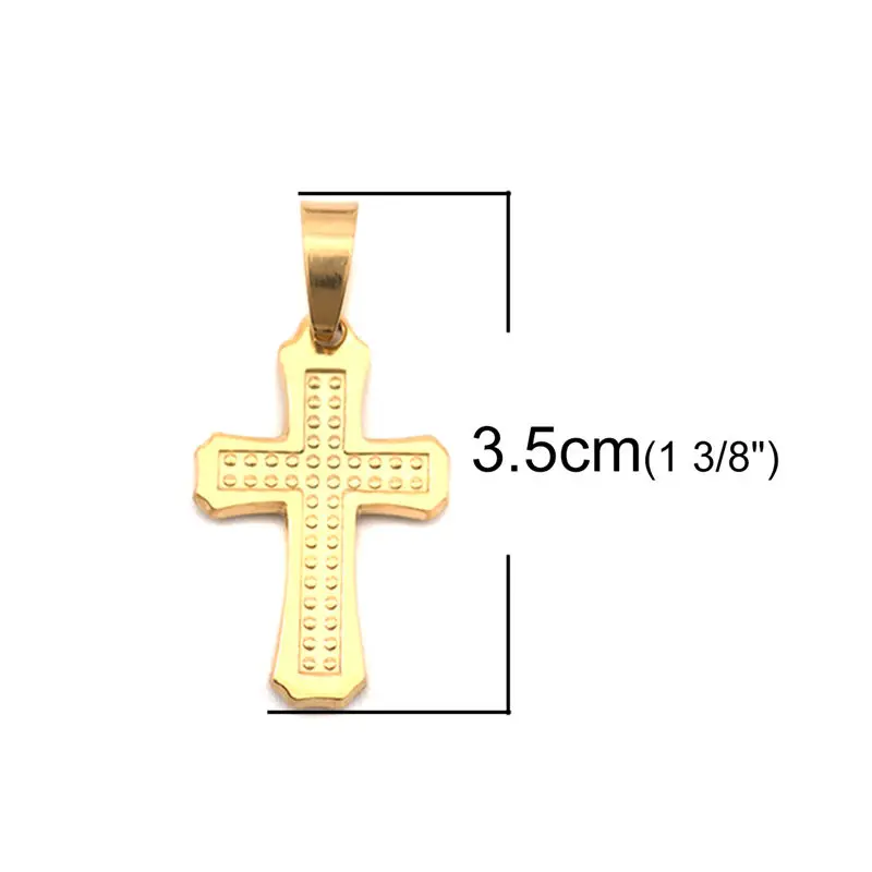 Подвески в виде креста из нержавеющей стали золотые подвески сердечек и точек