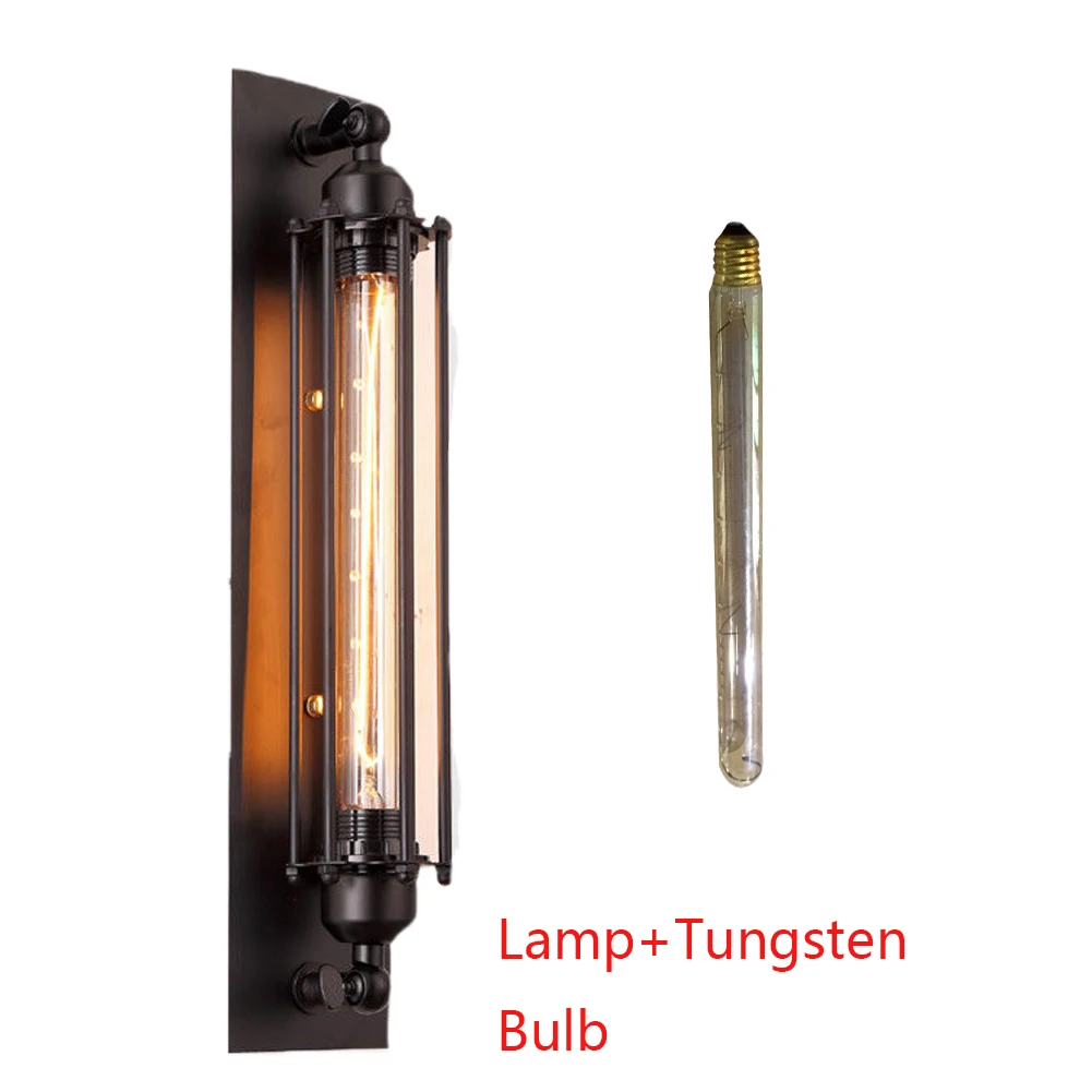 

E27 Wall Lamp Long Hotel Indoor Decoration Corridor Iron Structure Restaurant Vintage Industrial Loft Hallway Cafe Bar Rustproof