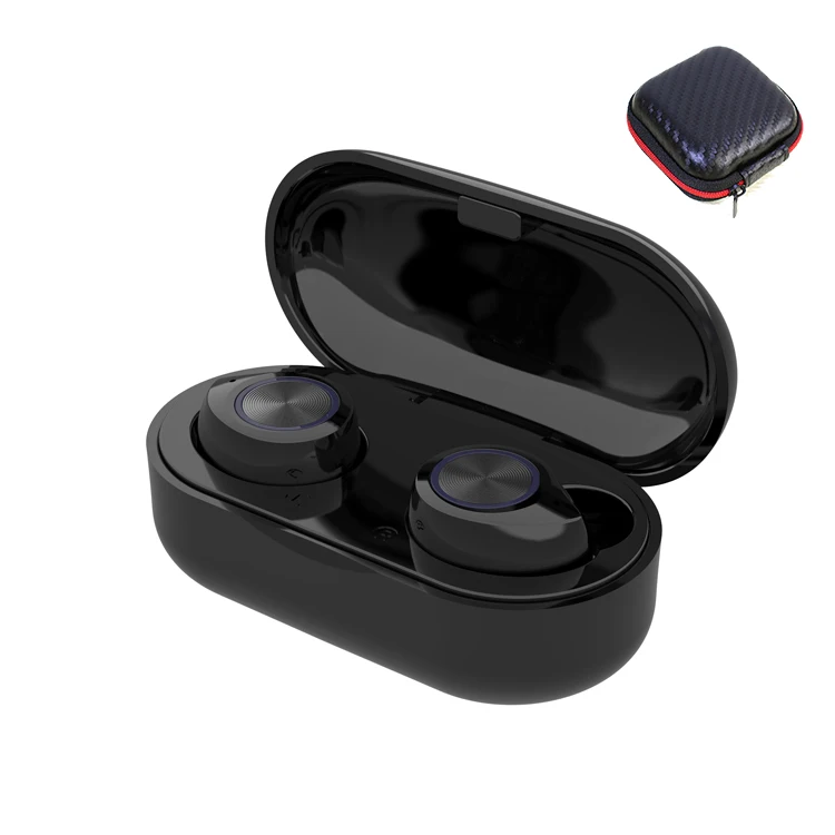 Black with box TW60 TWS беспроводные наушники Bluetooth 5,0 Hi-Fi стерео гарнитура сенсорное управление Handsfree Мини наушники встроенный HD микрофон для женщин и девушек - Цвет: Black with box