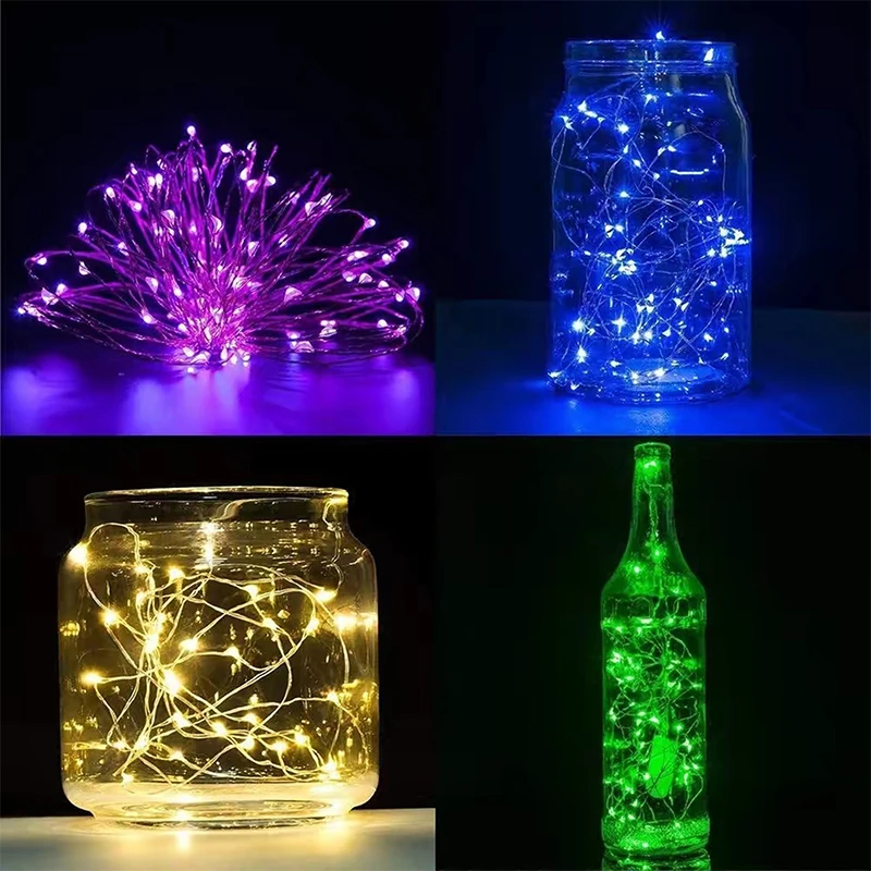 

5M Waterproof Copper Wire LED String lights 8 Colors Holiday lighting Fairy Garland For Christmas Tree Wedding Party Decoration