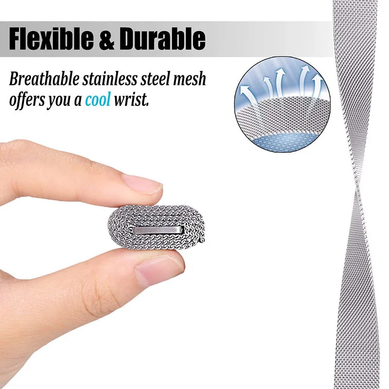 Mi Band 4 обновленный магнитный ремешок из нержавеющей стали роскошный для часов 4/3