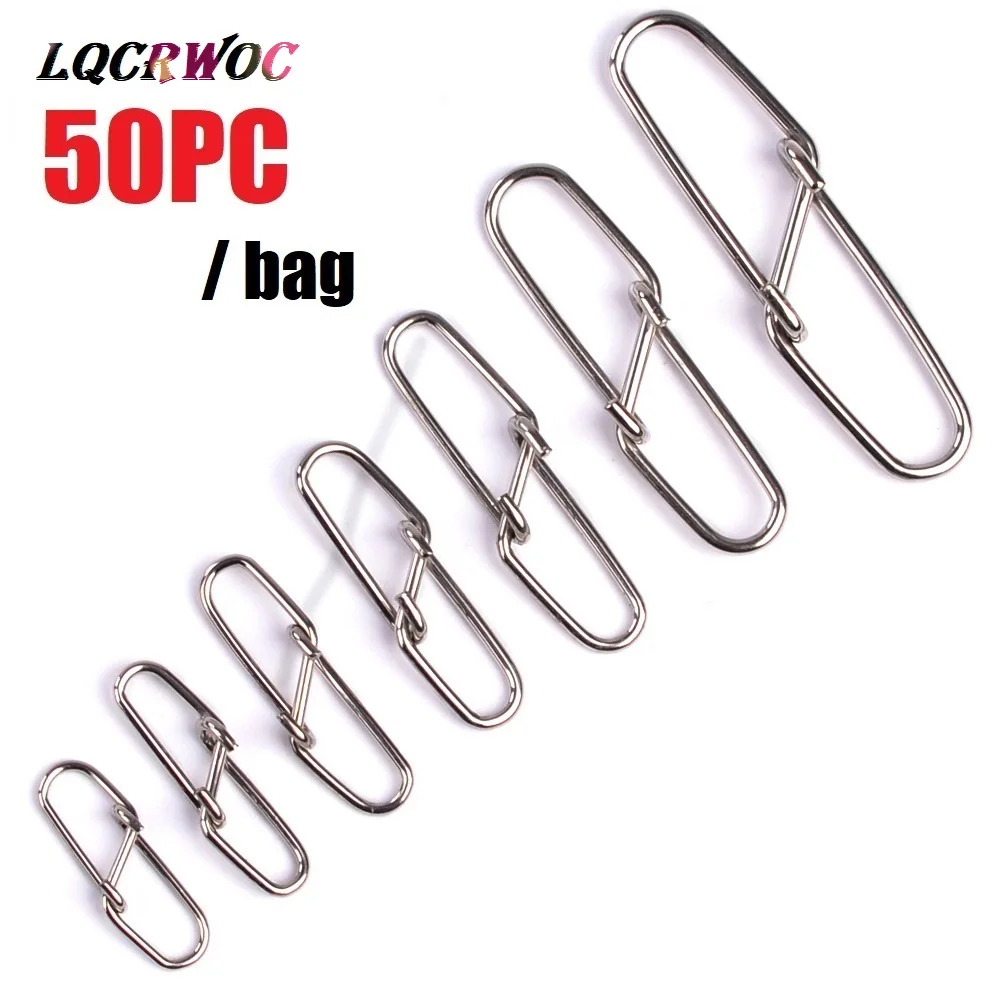 50 шт./пакет Рыбалка Безопасность защелками Разъем для приманки сцепление
