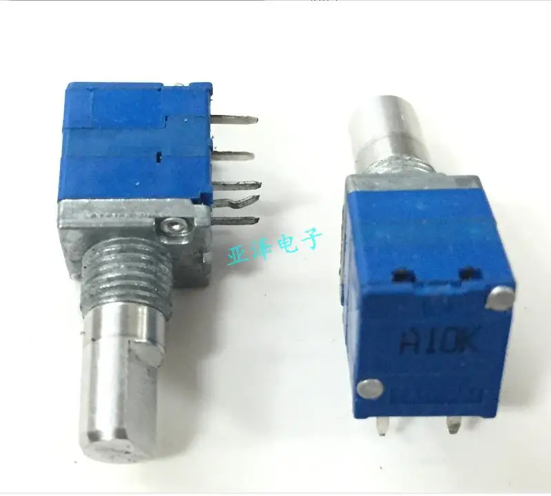 2PCS/LOT Taiwan type 09 precision potentiometer single band switch A10K half shaft length 15MM volume | Обустройство дома