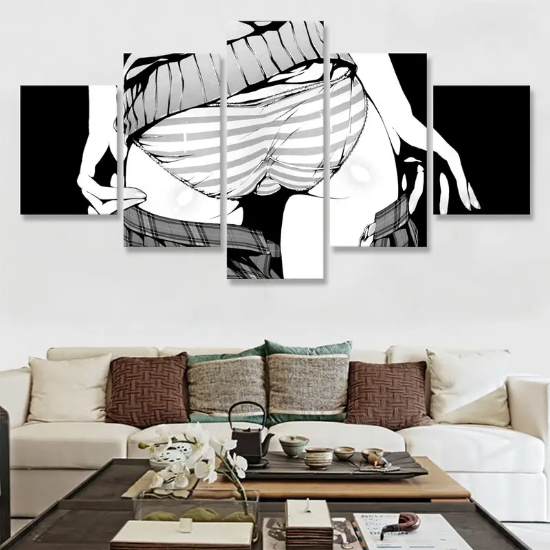 

Трусики, юбка, 5 панелей, Картина на холсте, домашний декор, Модульная картина, современный печатный плакат для гостиной, настенное искусство