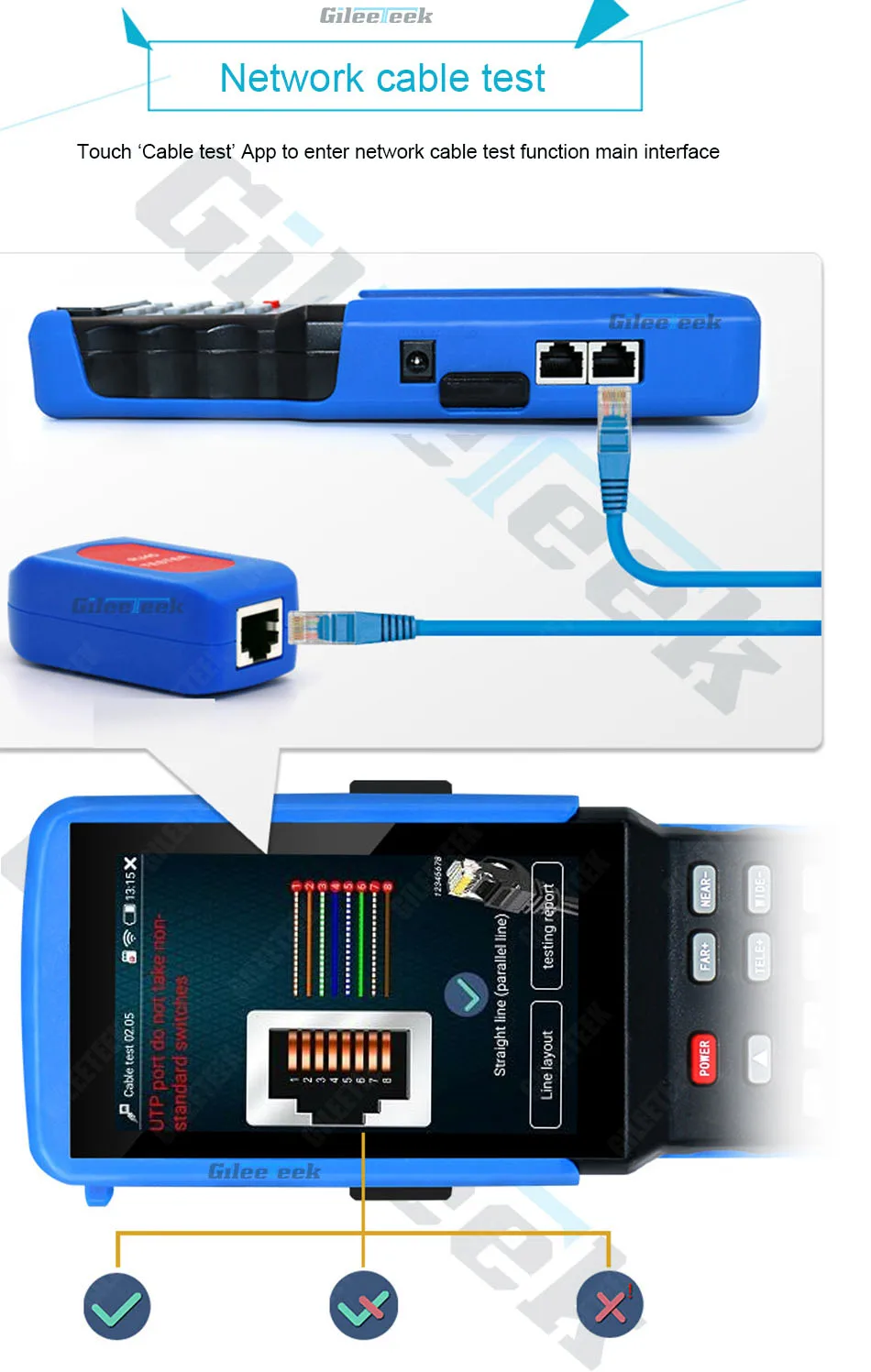 IPC-9310S H.265 4K IP тестер систем Скрытого видеонаблюдения с дисплеем AHD CVI TVI аналоговая CVBS камера тестер с кабелем трекер/wifi/Быстрый ONVIF/12V3A POE
