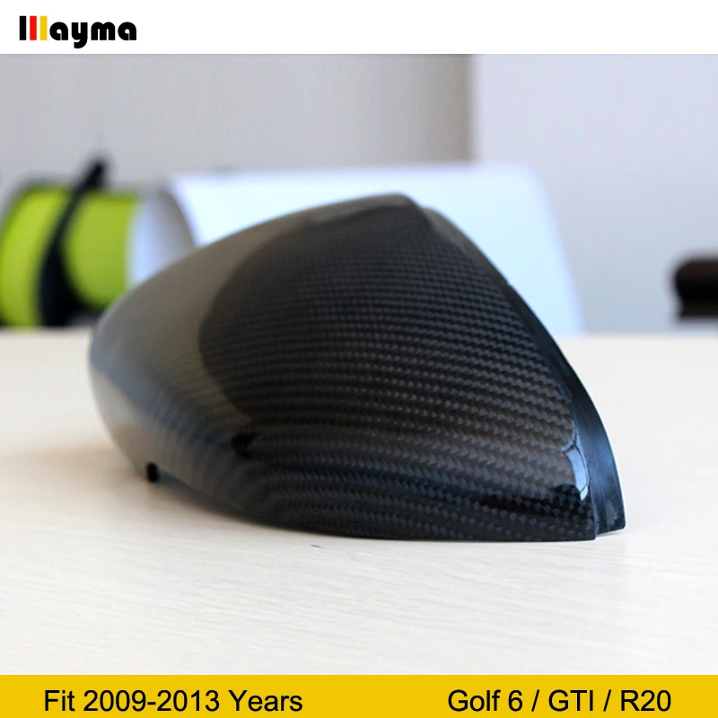 Sport style Carbon Fiber Mirror cover For VW Golf 6 1.4T 1.6L GTI 2.0T R20 2012-2018 year MK6 replace rear mirror cap | Автомобили и
