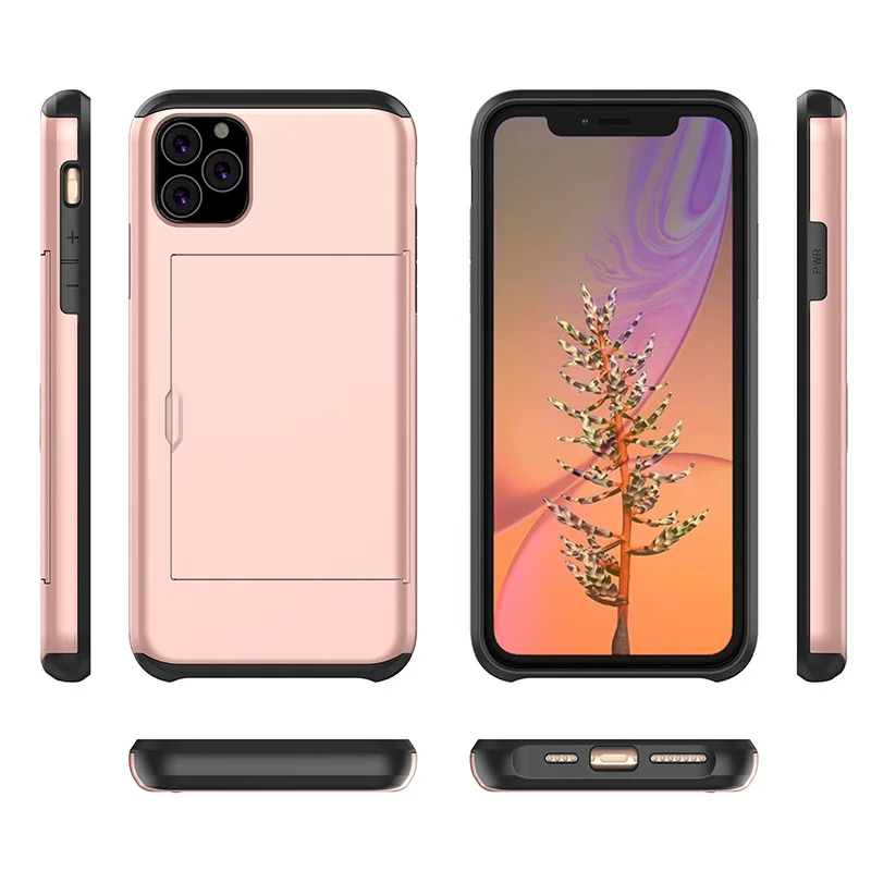 2019 Business Phone Cases For iPhone 11 XI X XS Max XR Slide Armor Wallet Card Slots With Pocket Cover for 7 8 Plus 6 6s |