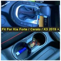 center console gear shift frame interior cup holder panel decoration cover trim fit for kia forte cerato k3 2019 2022