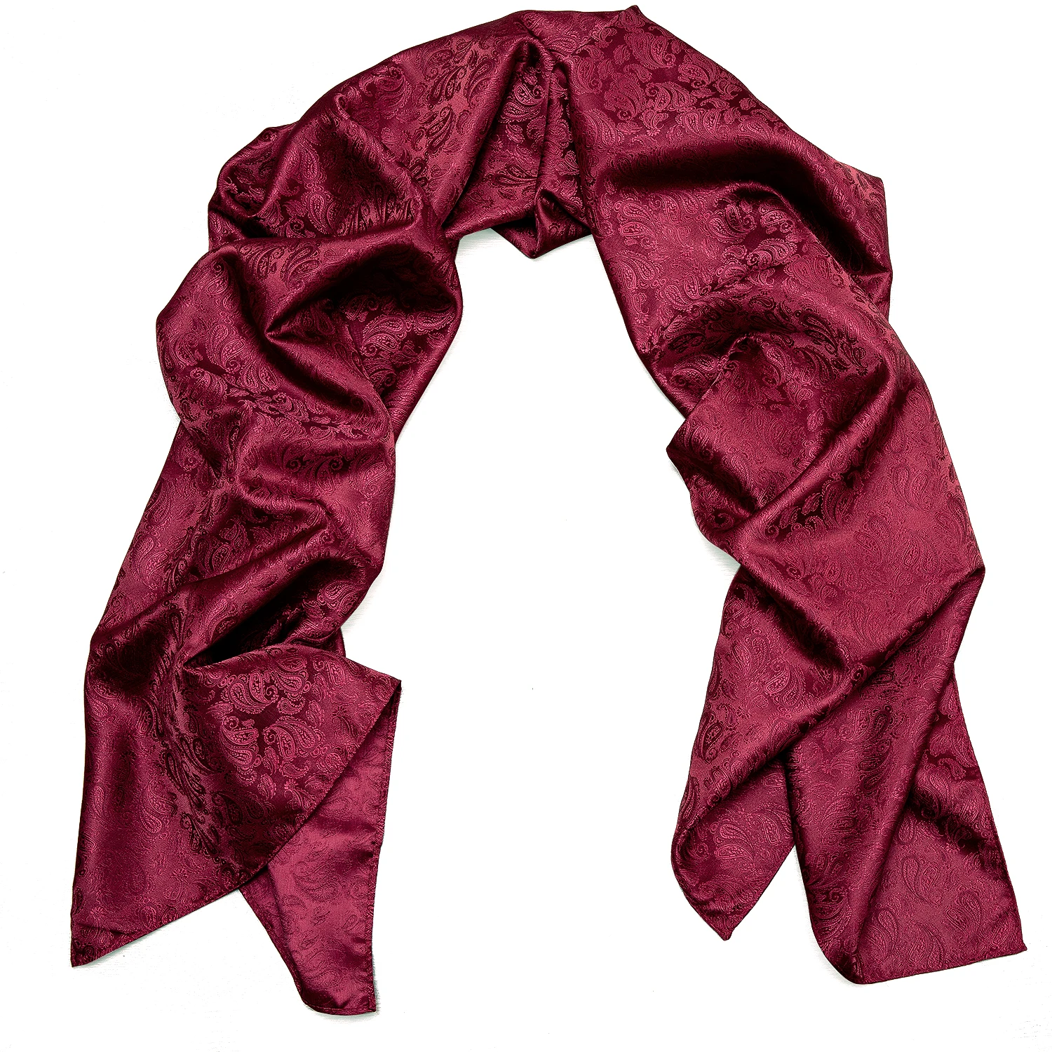Модный Красный мужской шарф жаккардовый Пейсли шелковый Осень-зима повседневный