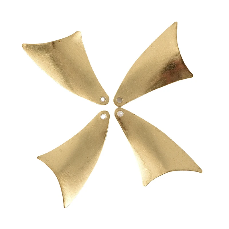 

New 28.5*16mm brass glossy single hole horn piece necklace earring pendant diy jewelry accessories handmade materials