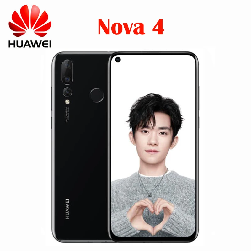 Оригинальный Новый Официальный Huawei Nova 4 Восьмиядерный мобильный телефон Android 9 0