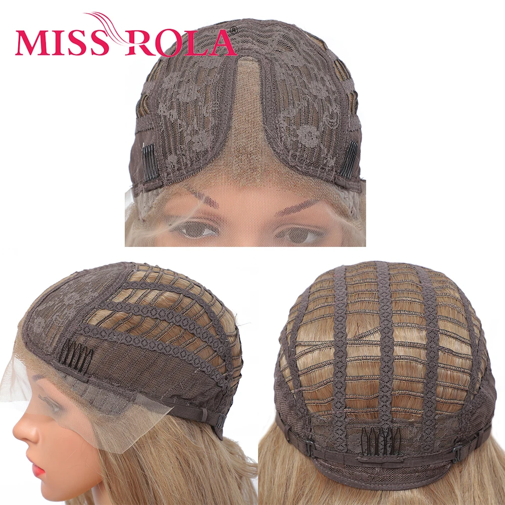 

MISS ROLA Synthetic Lace Front Wigs Ombre Natural Wave Hair Female Long For Black Women Heat Resistant
