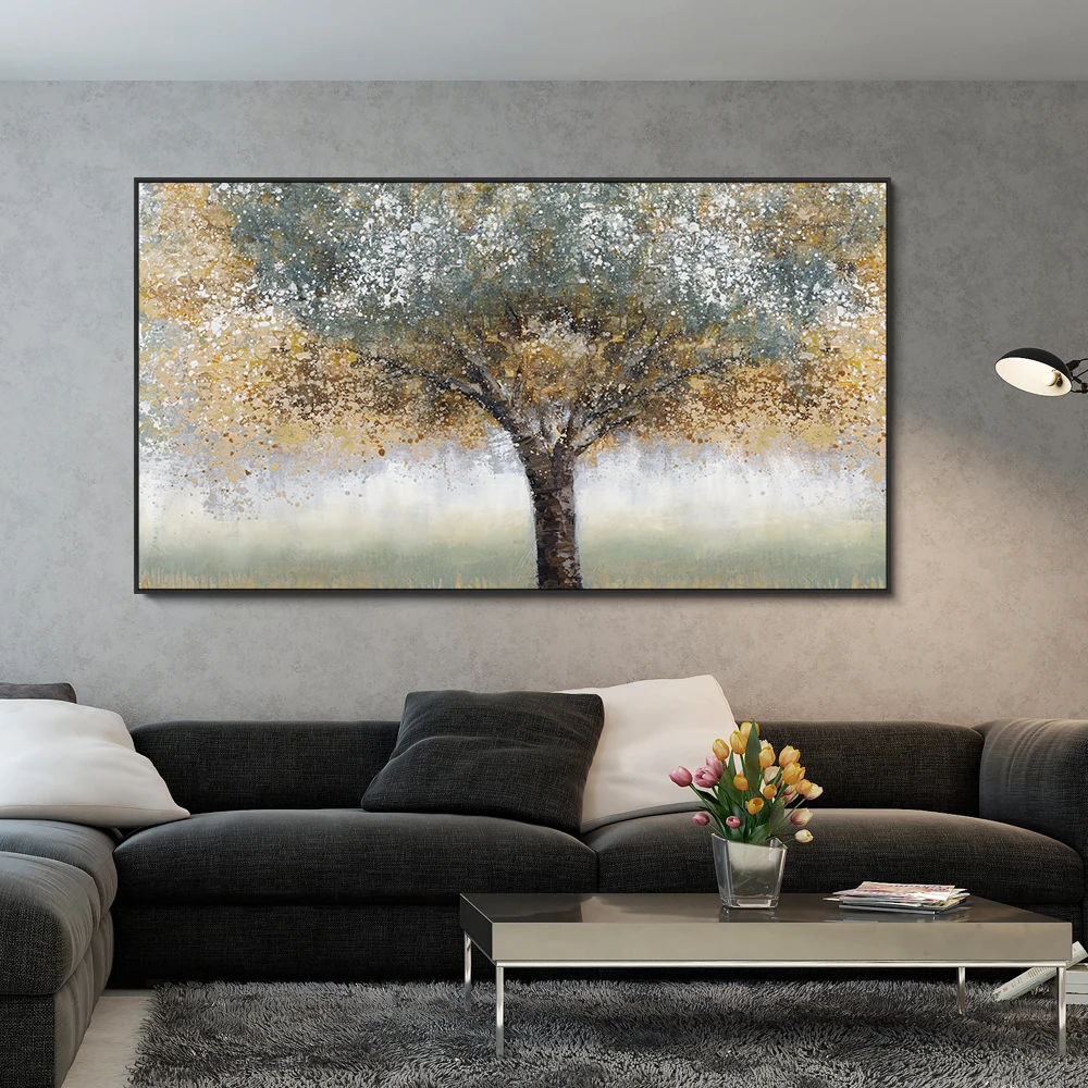 

Abstract Brown Trees Painting Printed On Canvas Nordic Plant Wall Art Picture Poster And Prints For Living Room Cuadros Decor
