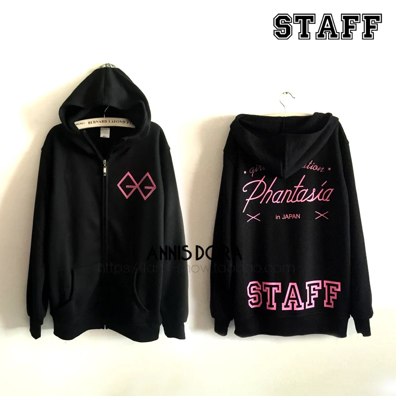 KPOP SNSD Phantasia Staff YOONA YURI JESSICA SOOYOUNG TAEYEOM худи на молнии
