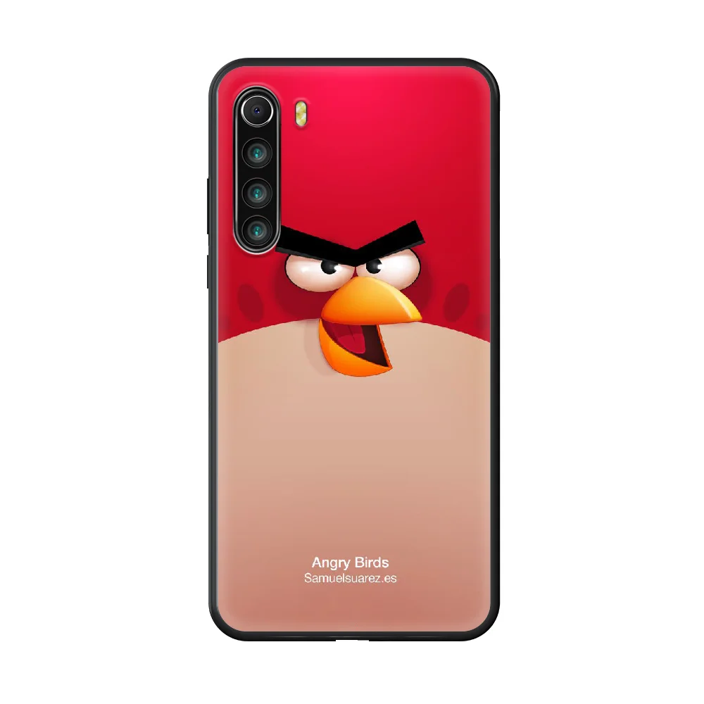 

Red bird Angry Bird Game Phone case For Xiaomi Redmi Note 8T 8 9 7 7A 8 8A 4 5 9S Pro black cover painting hoesjes art coque