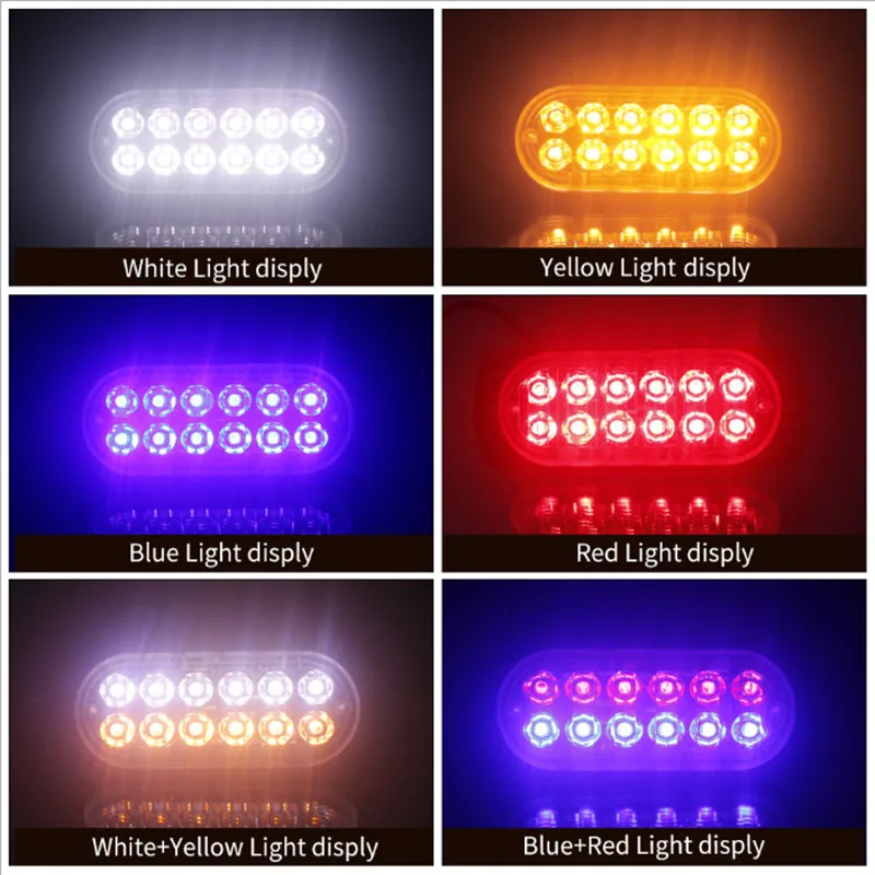 12-Led car accessories Amber Flash Flashing Recovery Strobe Emergency Signal Led Orange Grill Breakdown Light Fog Beacon | Автомобили и