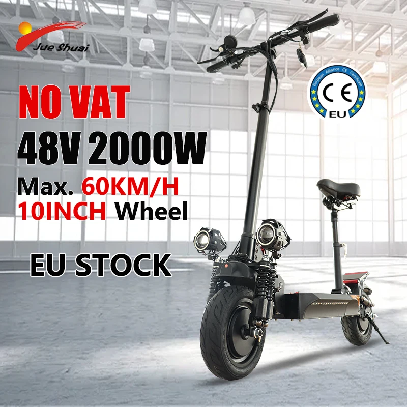 

2000W Electric Skateboard 10inch Big Wheel Escooter for Adult Dual Drive Electric Scooter Adult 60km/h Max Speed 100km Range