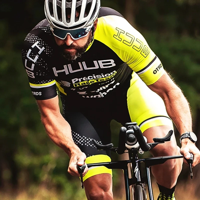 

Костюм мужской для велоспорта HUUB, летняя одежда с коротким рукавом, комбинезон с 9 подушками, комплект велосипедных шорт