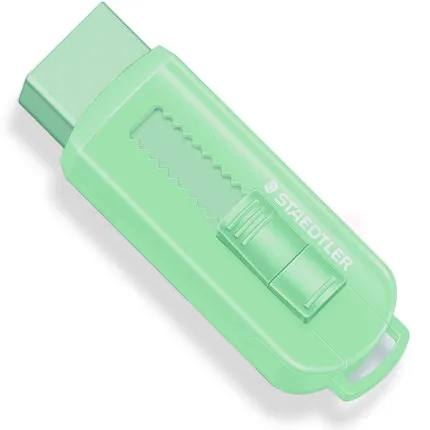 1 шт. STAEDTLER 525 PS1P-S Профессиональный рисунок Телескопический Push-pull сменный ластик в виде макарон - Цвет: Light green