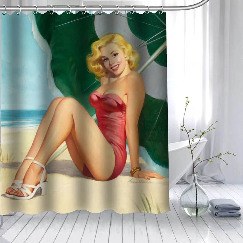 Горячая Распродажа на заказ в стиле пин ап Женственная Дамская обувь душ Шторы 3D