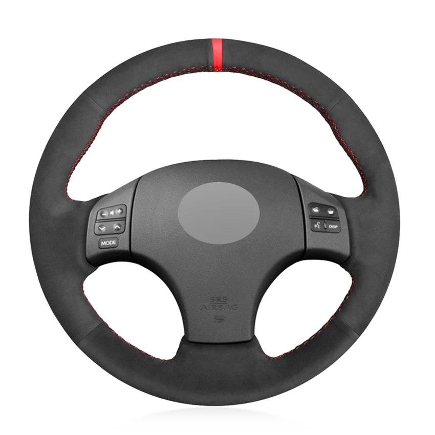 

Handsewing Black Suede Red Marker No-slip Car Steering Wheel Cover for Lexus IS IS250 IS250C IS300 IS300C IS350 IS350C F SPORT