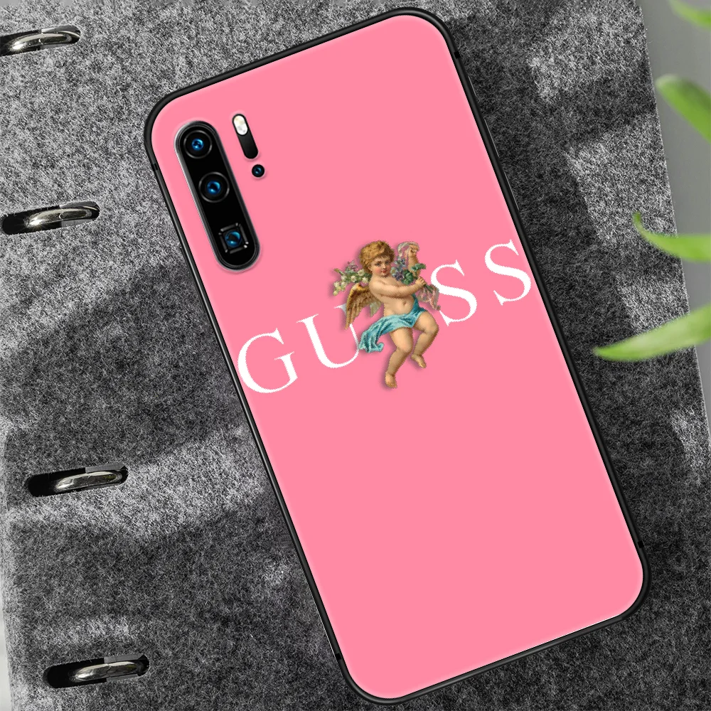 

French fashion luxury brand guess Phone Case For Huawei P Mate 10 20 30 40 Lite Pro smart Z 2019 nova 5t black Cell Fashion