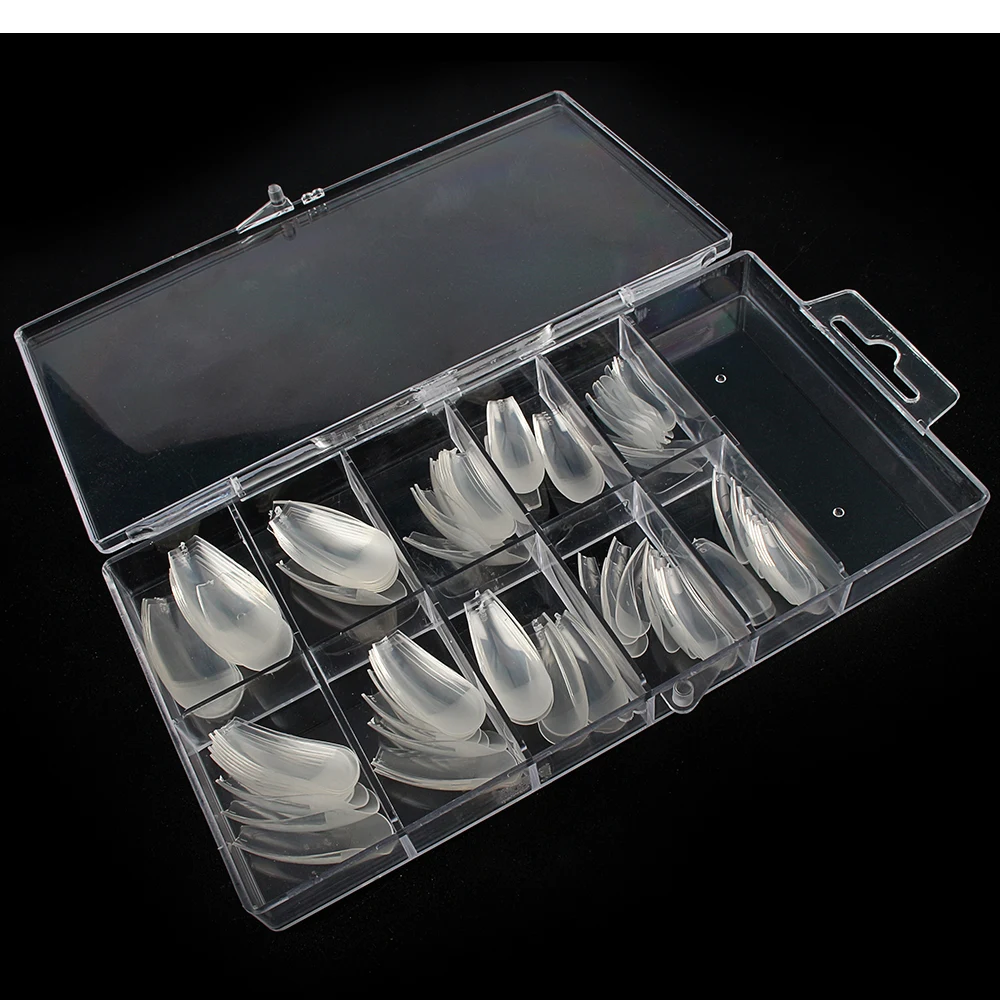 1 сумка Lidan натуральный белый прозрачный стикер для ногтей поддельный гроб