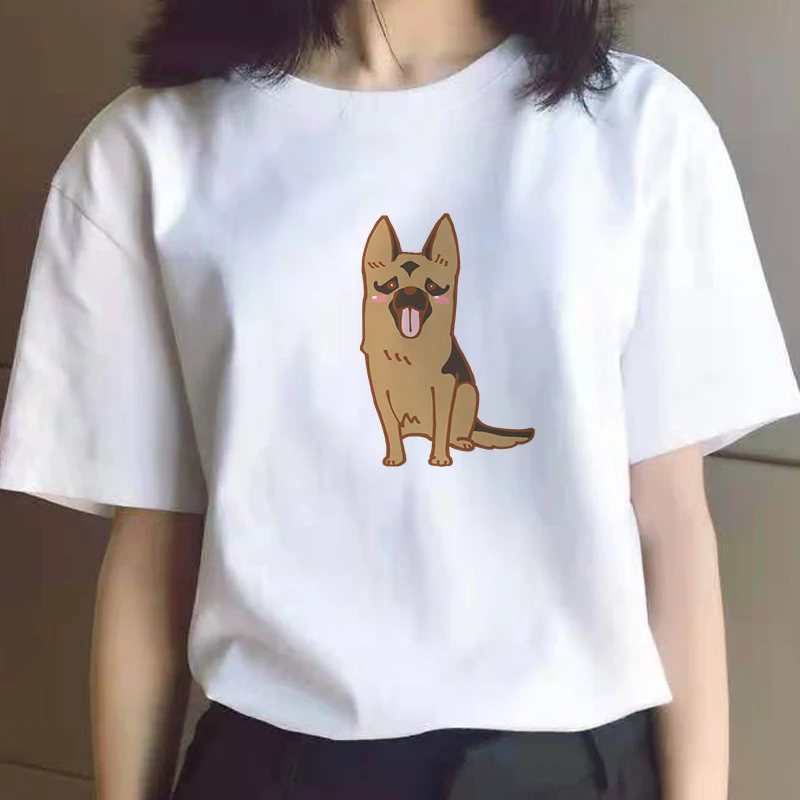 

Vogue Vintage T Shirts Women's T-Shirt I Love My Border Collie Dog Harajuku Short Sleeve Female Tops Tees Harajuku