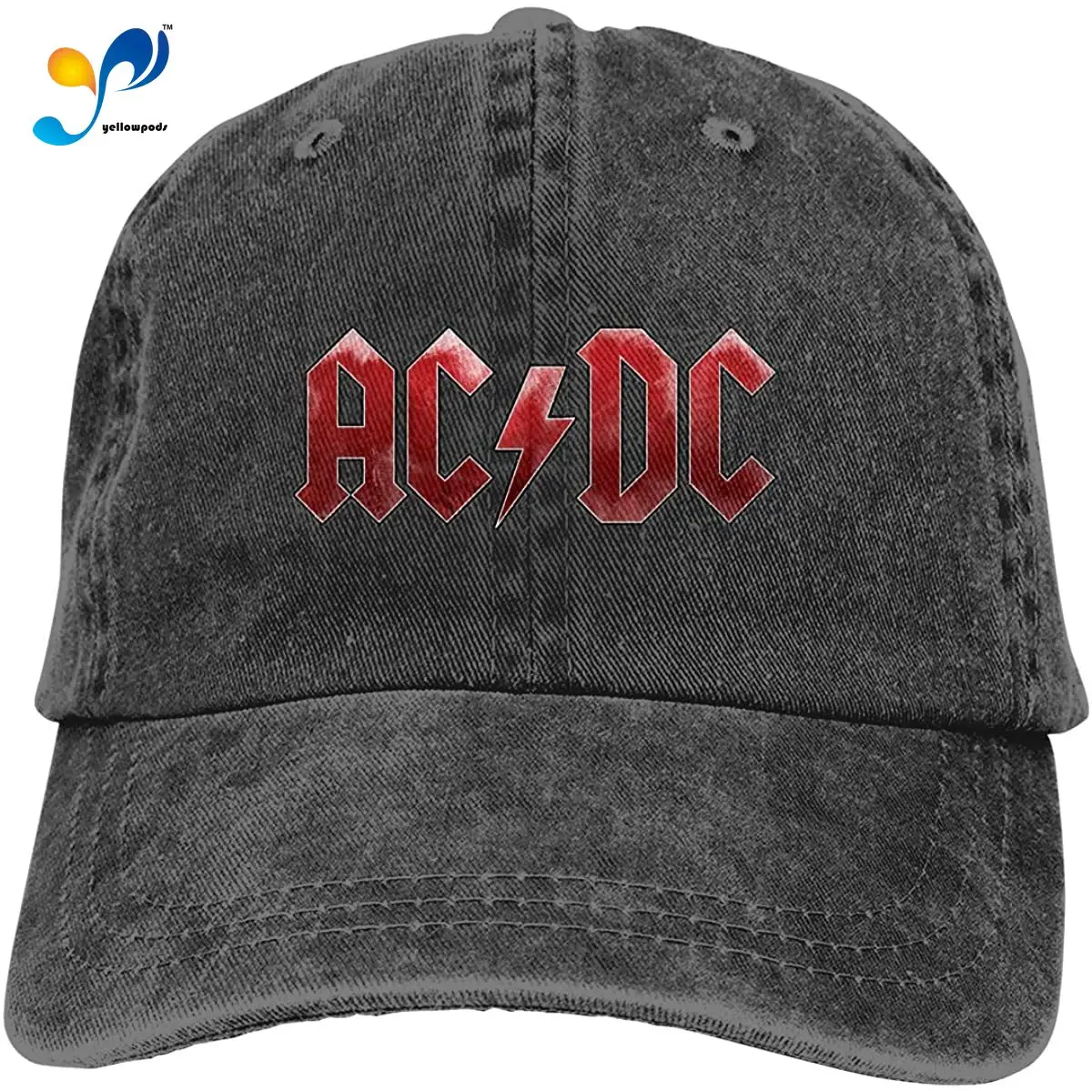 

AC-DC Black In Black Denim Caps For Mens Womens Baseball Hats Summer Casquette