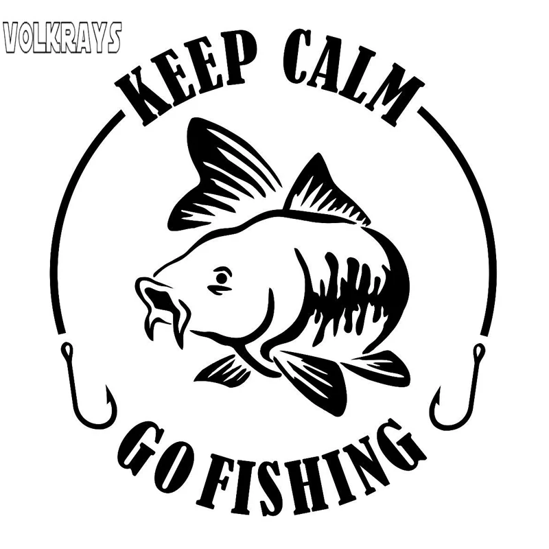 Модная Автомобильная наклейка Volkrays Keep Calm Go Аксессуары для рыбалки