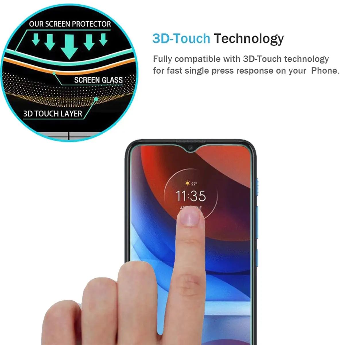 Закаленное стекло HD для Motorola Moto E7i Power E7 Plus E7Plus защита экрана прозрачное без