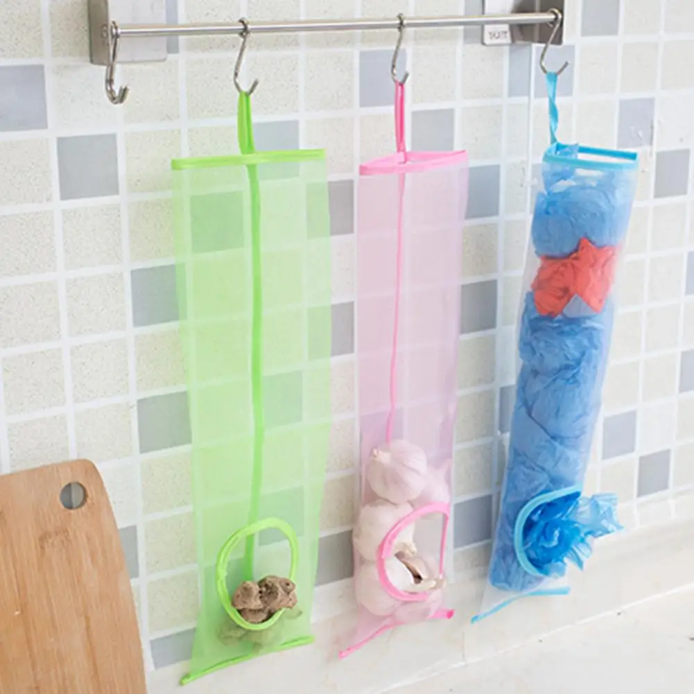 

Kitchen Garbage Trash Storage Bag Onion Holder Vegetable Potato Hanging Mesh Fruit Ginger Organizer Container Garlic Food Saver